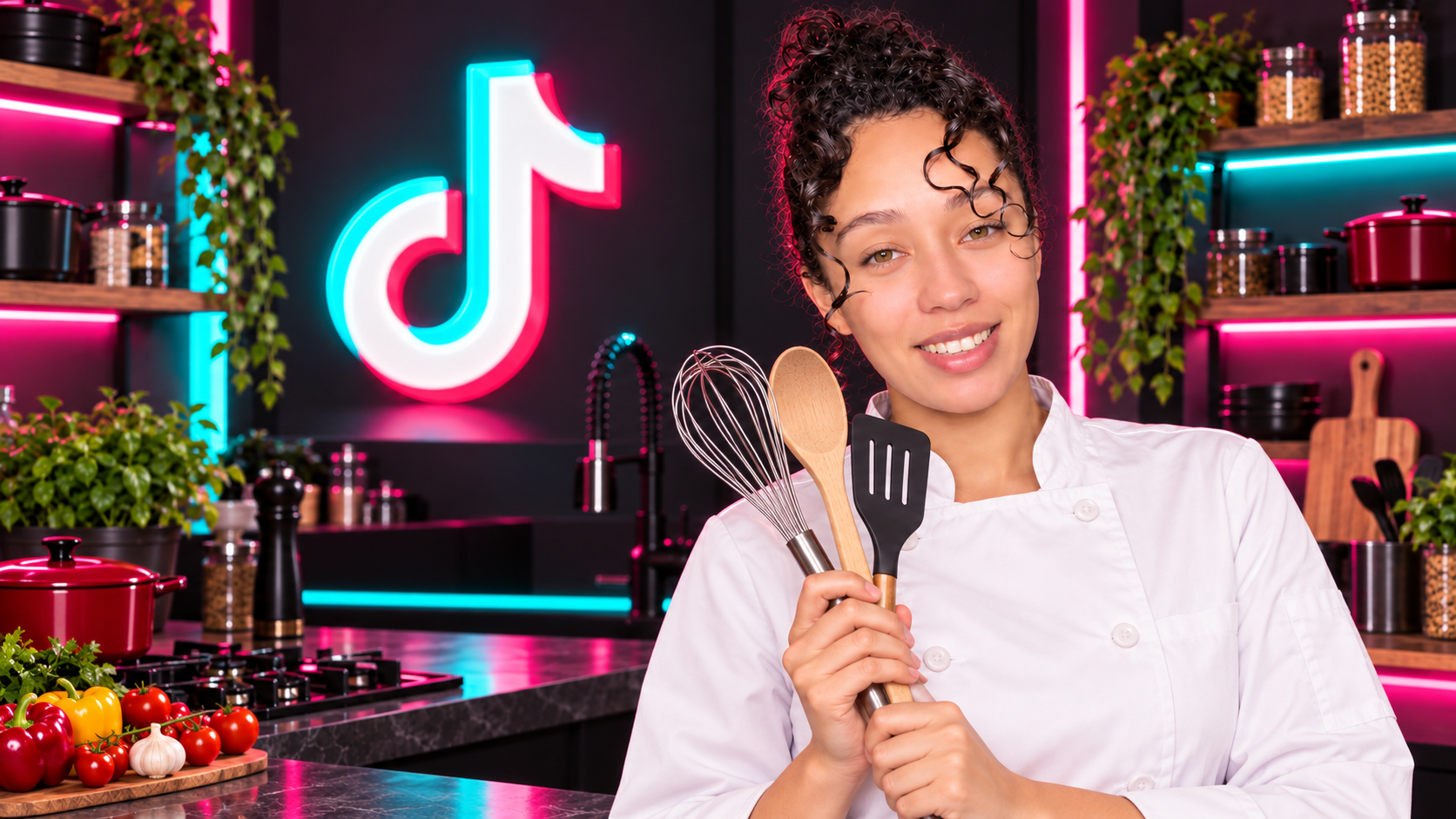Cíntia Serafim na cozinha